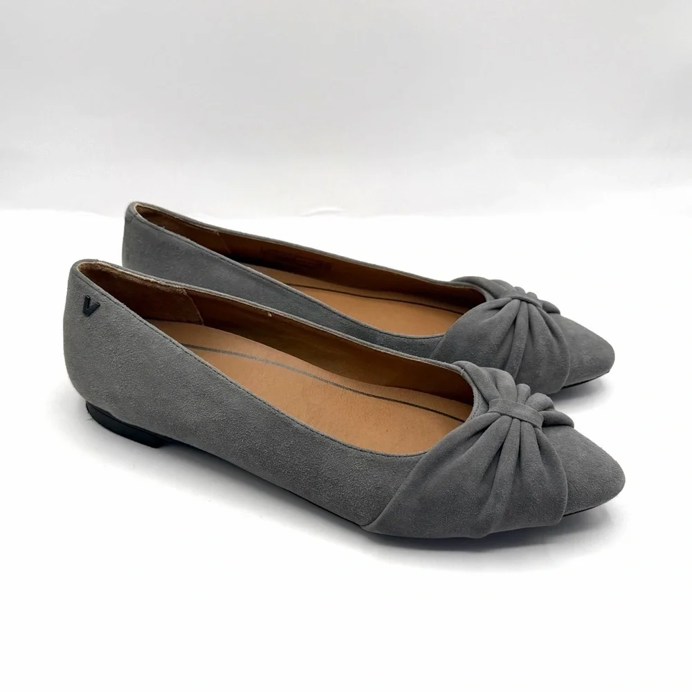 Vionic Grey Suede Flats – Comfort and Modern Style - Picture 1 of 8